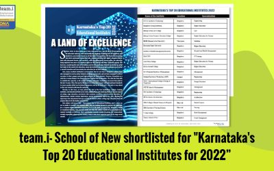 team.i Shines as One of Karnataka’s Top 20 Educational Institutes for 2022!