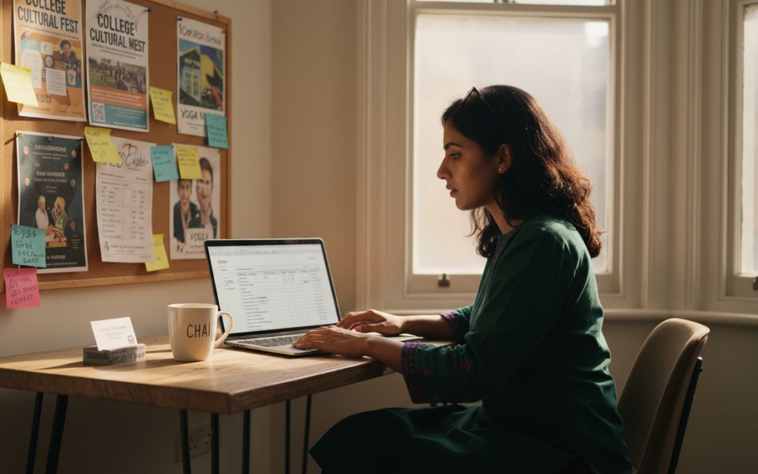 Event planner reviews certification costs in office