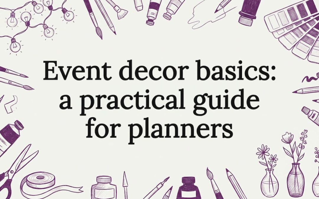 Hand-drawn decor objects frame blog title card