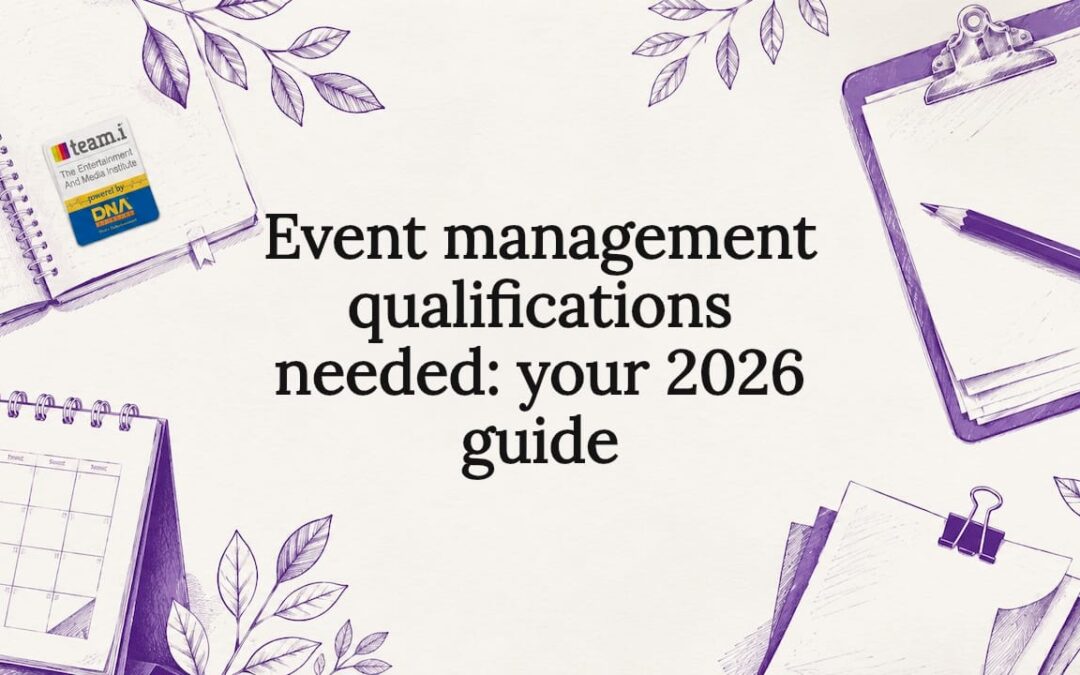 Decorative title card illustration for event management article