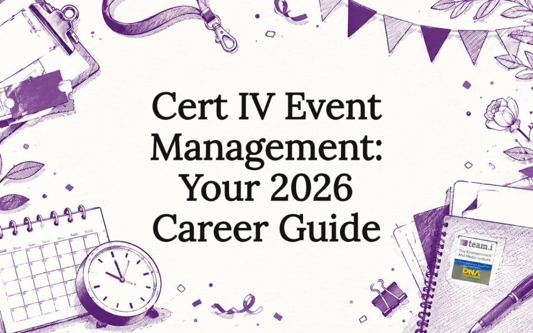 Decorative title card illustration for event management