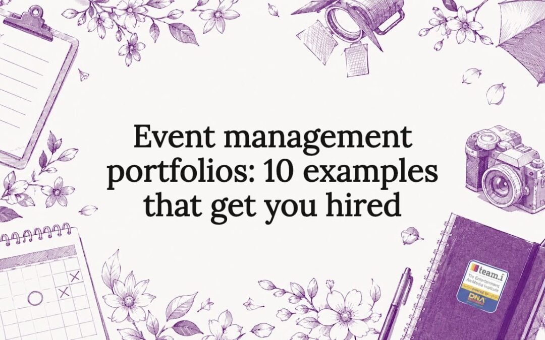 Decorative event planning title card illustration