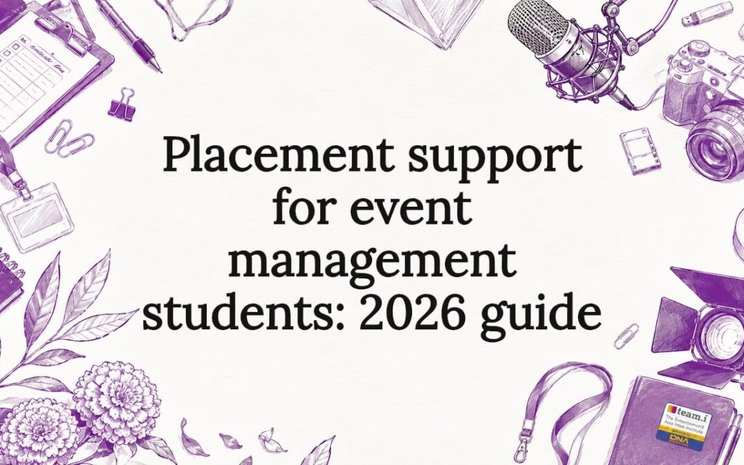 Decorative event management title card illustration