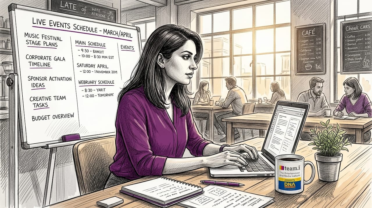 Event manager using software in coworking space