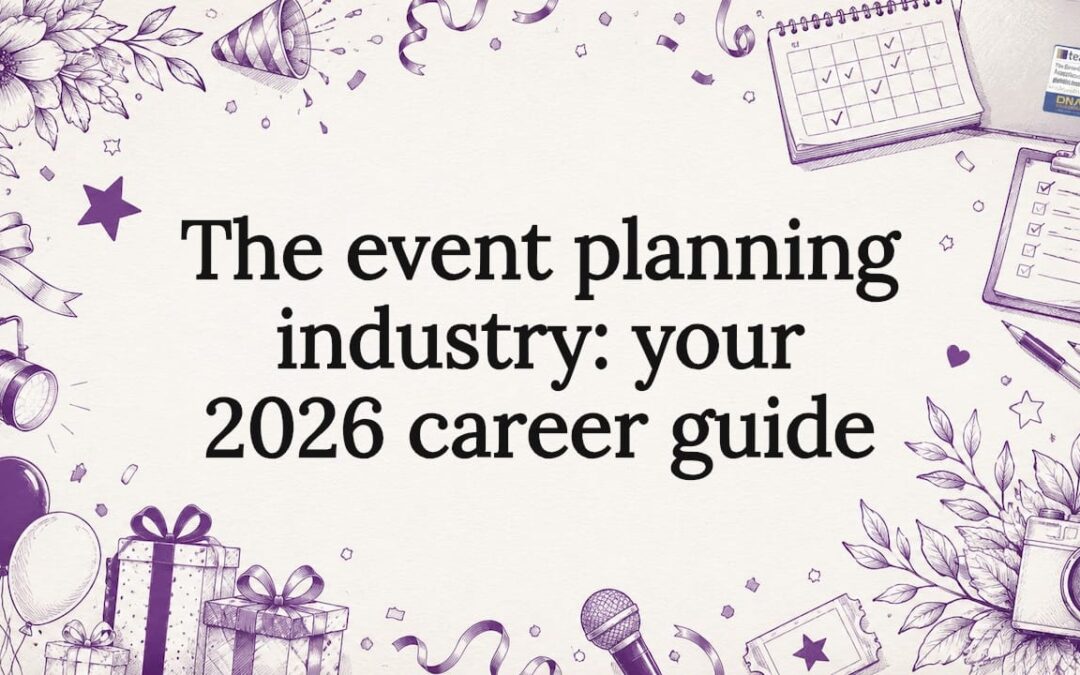 Decorative event planning title card illustration
