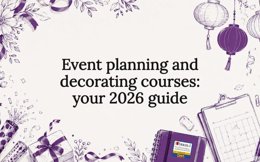Decorative event planning title card illustration