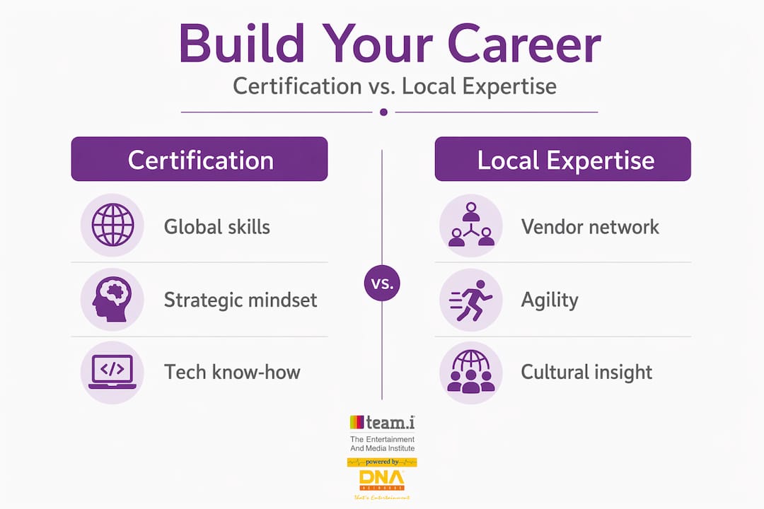 Infographic comparing certification and local expertise for event planners