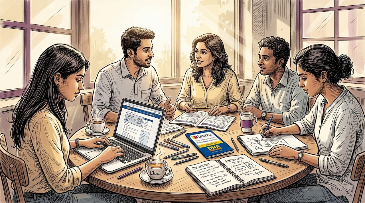People planning together in workshop room
