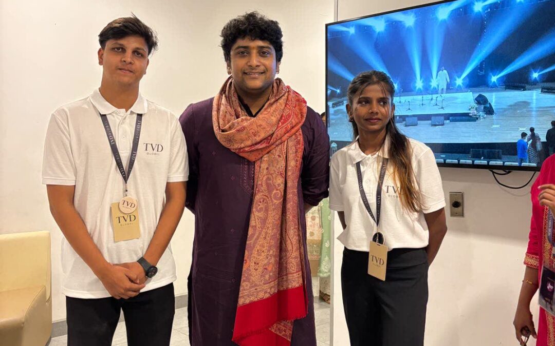 team I event management students in the green room at Thaala Utsav