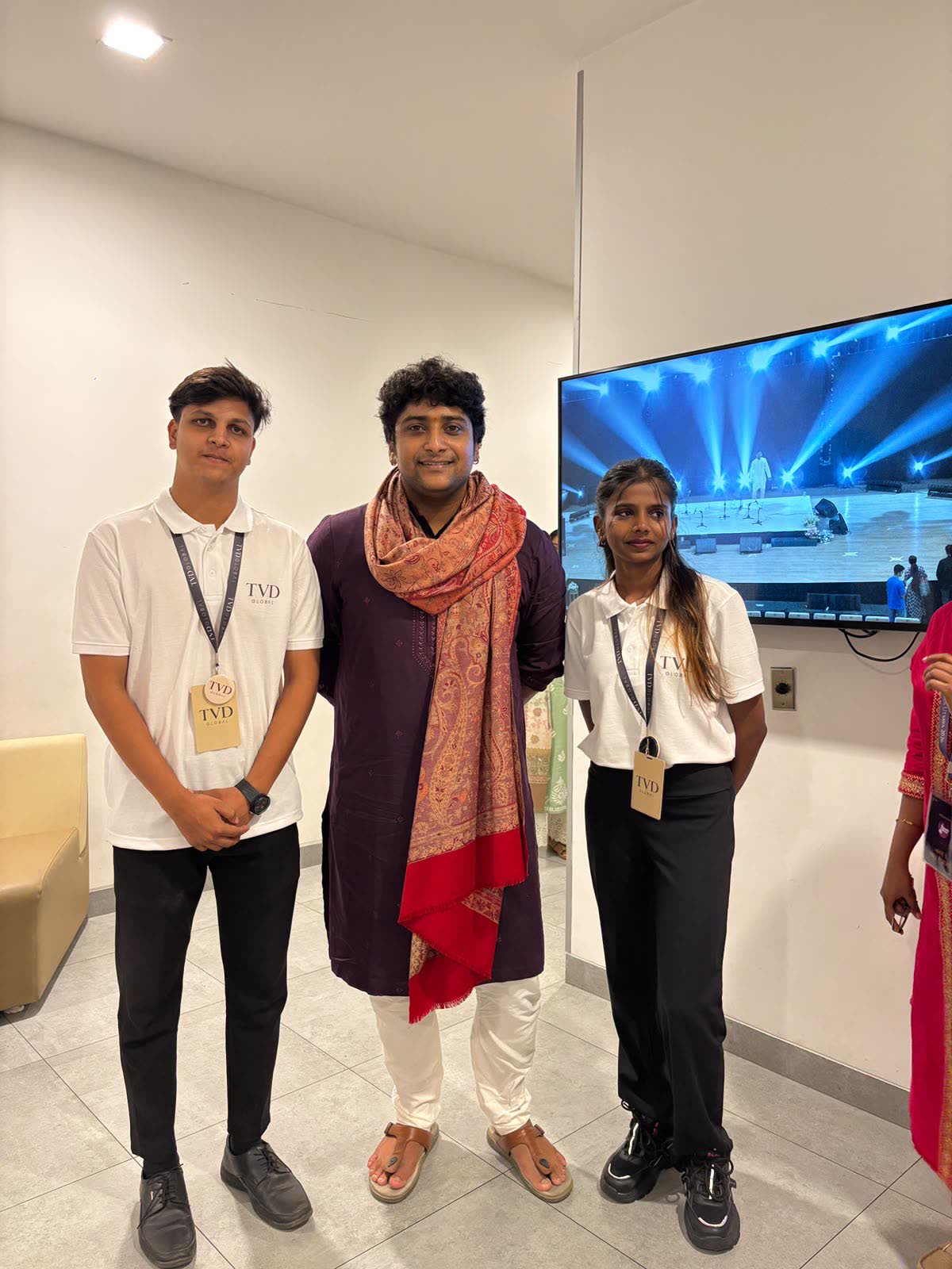 team I event management students in the green room at Thaala Utsav