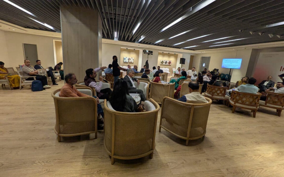 Guests seated in lounge area during a panel discussion at InvokED 4.0